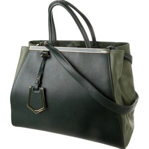 Fendi 2Jours Medium Tote in Olive Green
